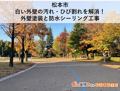 松本市外壁塗装　板間目地シーリング打ち替え